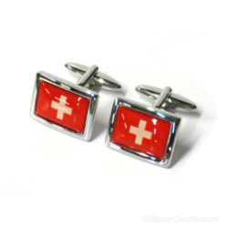 Swiss cross cuff button