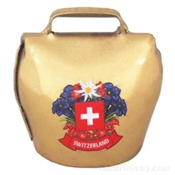 Clochette ronde croix suisse - 5cm