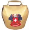 Clochette ronde croix suisse - 6cm