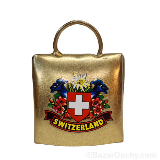 Small Swiss bell in gold metal