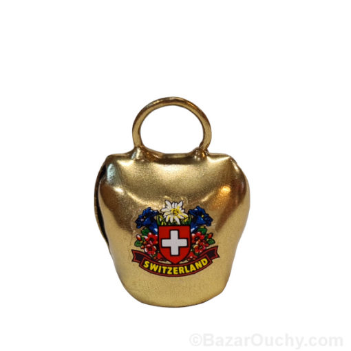 Small Swiss bell in gold metal