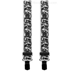 White and black poya decoupage braces