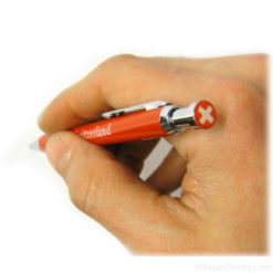 Swiss cross pen in red metal