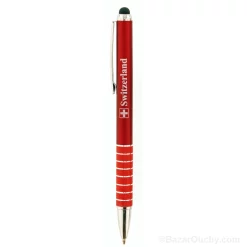 Stylo rouge métal switzerland tactile