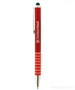 Stylo rouge métal switzerland tactile