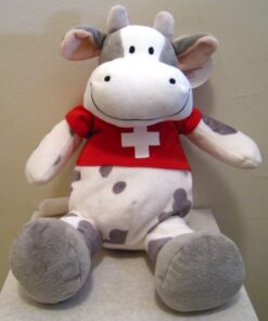 Peluche Vache suisse velours 35cm