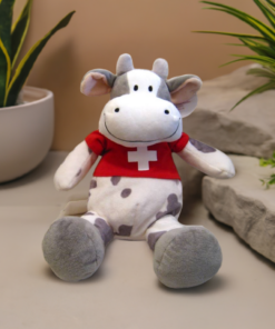 Peluche Vache velours suisse