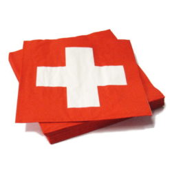 paper towel with Swiss cross