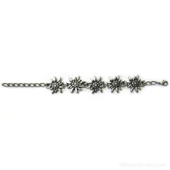 Bracelet with metal edelweiss