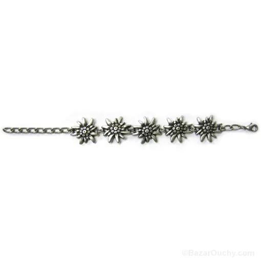 Pulsera con edelweiss de metal