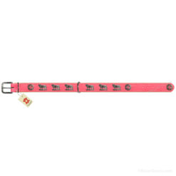 Rosa Metallkuh-Hundehalsband