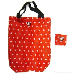 Foldable commission bag with Swiss cross