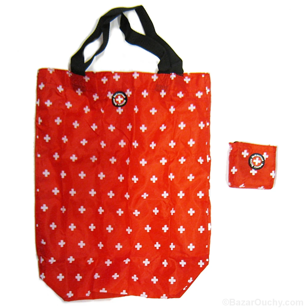 Faltbare Tasche rot / orange