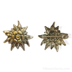Metal edelweiss brooch