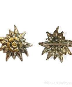 Broche edelweiss métal