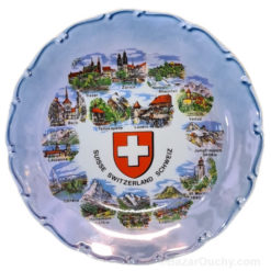 Swiss souvenir plate decoration