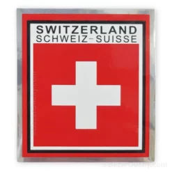 Autocollant croix suisse carre - Sticker