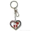 Swiss rhinestone heart keyring_