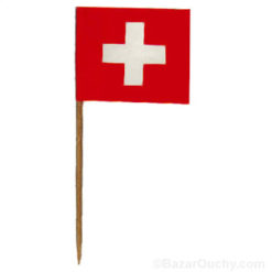 palillo de dientes bandera de la cruz suiza