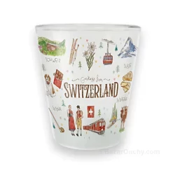 Verre avec symboles suisse