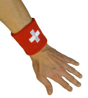 Swiss cross wrist protector