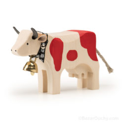 Vache en bois suisse jouet