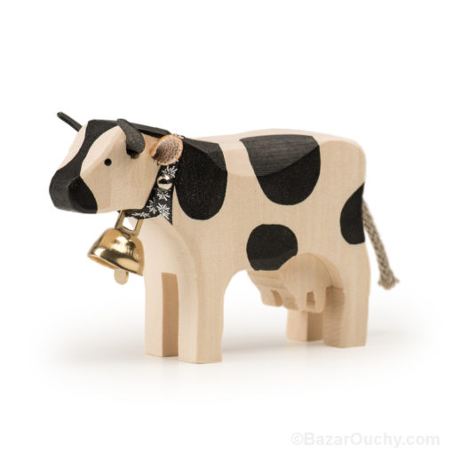 Vache en bois suisse jouet