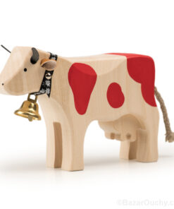 Vache en bois suisse