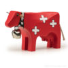 Vaca de madera roja suiza Cruz suiza de juguete