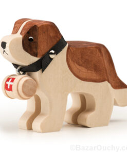 Chien Saint Bernard jouet en bois suisse