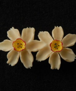 Broche en ivoire - Narcisses