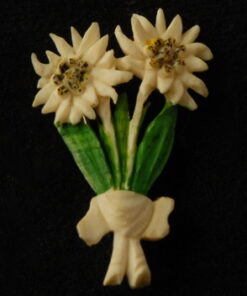 Broche en ivoire - Edelweiss