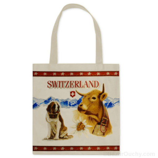 Baumwolltasche - Schweizer Bernhardinerkuh_