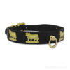 Metal cow leather dog collar