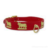 Metal cow leather dog collar