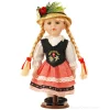 Poupée porcelaine suisse - Cheveux Blond - Habit traditionnel