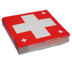 Swiss cross towel