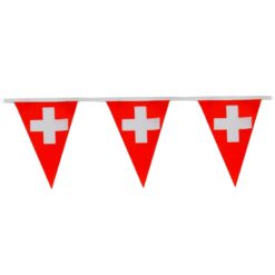 Guirlande drapeau suisse triangle