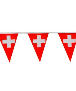 Guirlande drapeau suisse triangle