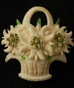 Broche en ivoire - Edelweiss