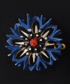 Broche en ivoire – Bleuet
