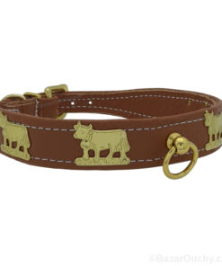 Collier chien vache metal