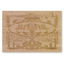 Carte postale en bois et relief