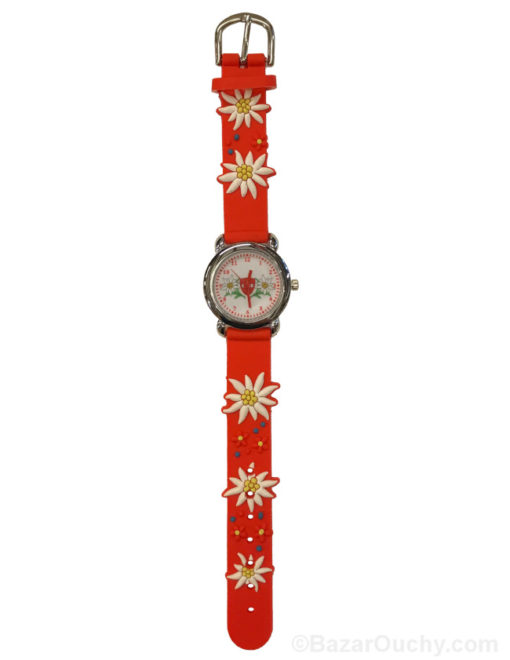Montre edelweiss rouge