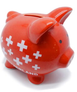 Tirelire cochon suisse