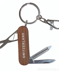 Porte clé couteau metal Switzerland - Suisse