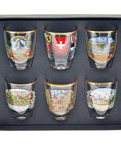 Set 6 verres à liqueur suisse