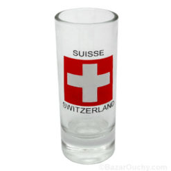 Bicchiere da shot - Liquore - Croce svizzera - Lungo_