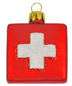 Boule de Noel croix suisse