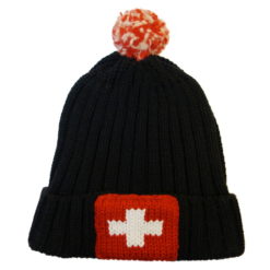 Gorro de lana cruzado suizo